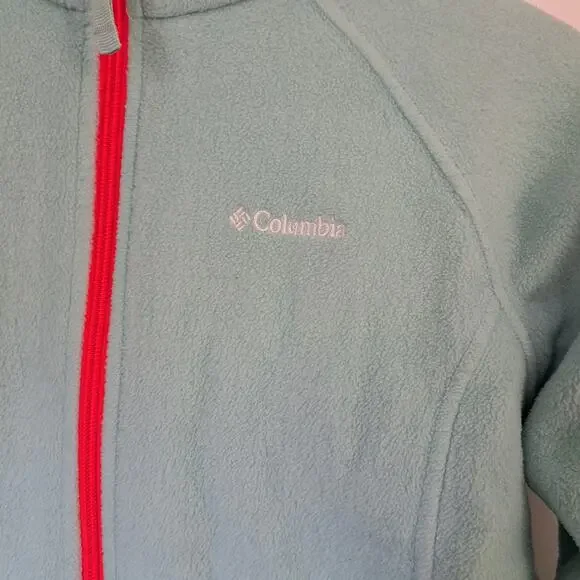 Columbia Full Zip Fleece Jacket Teal  Girl's XL - Picture 3 of 9